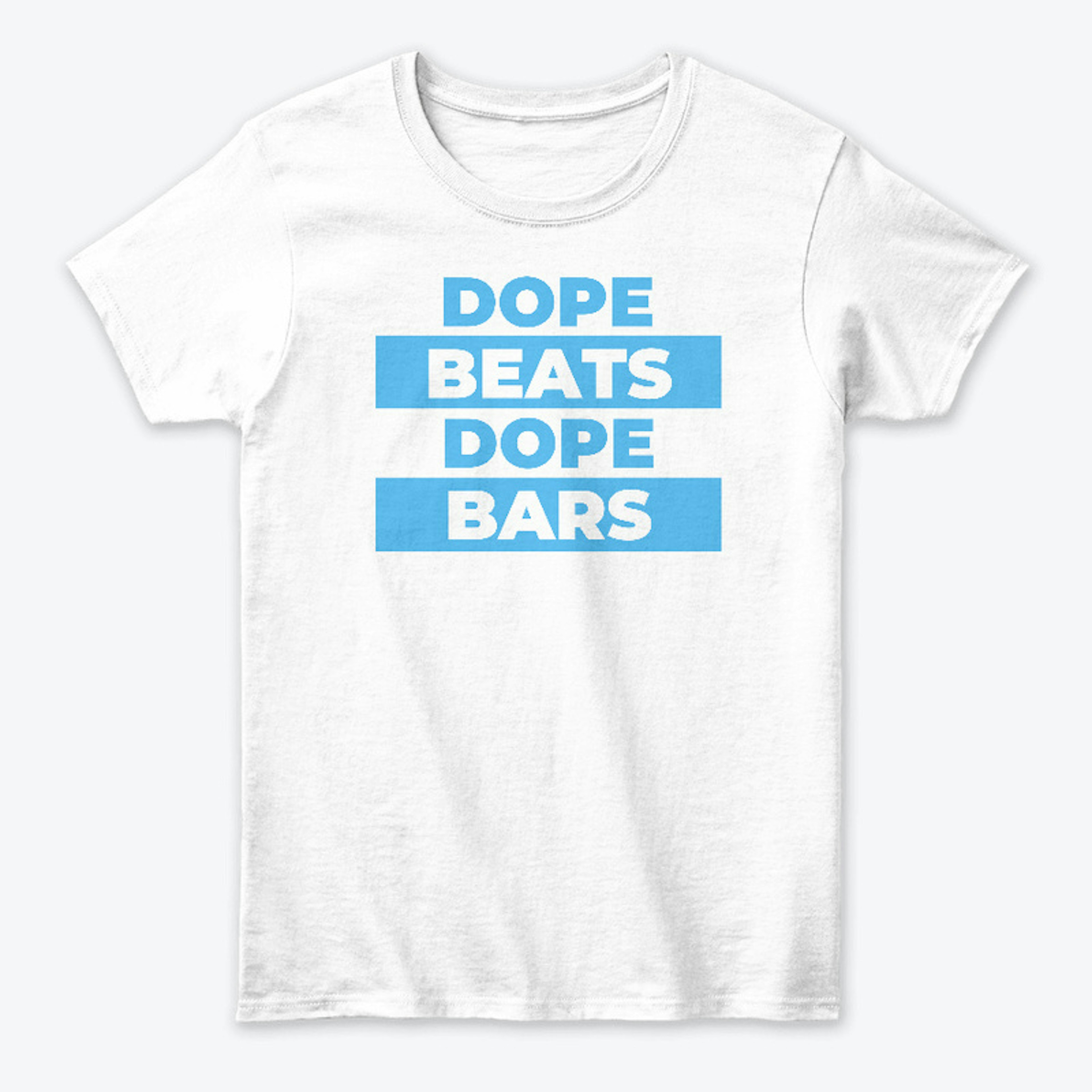 Dope Beats Dope Bars Carolina Blue-White