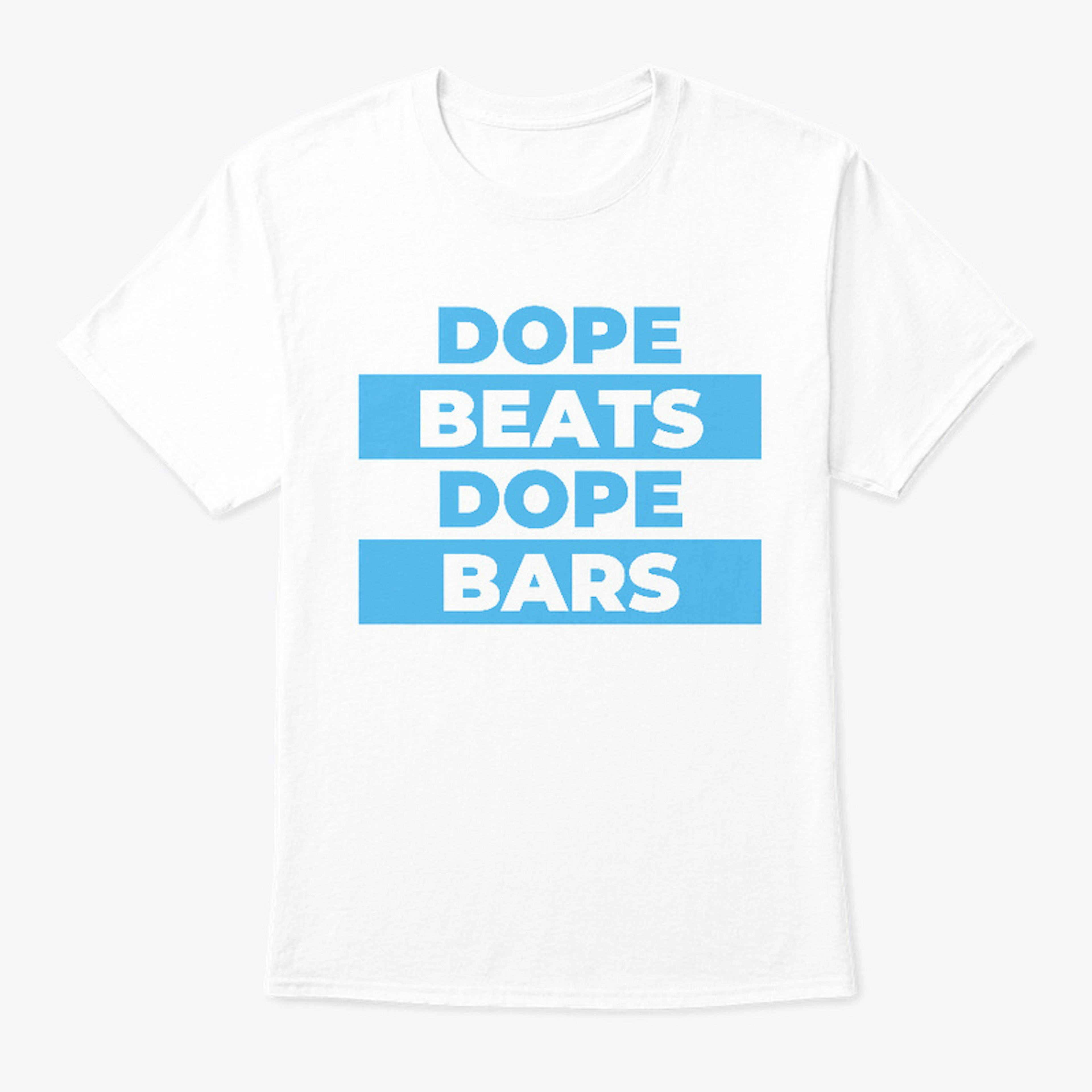 Dope Beats Dope Bars Carolina Blue-White